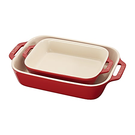 Staub 2-Piece Baking Dish Set, Cherry