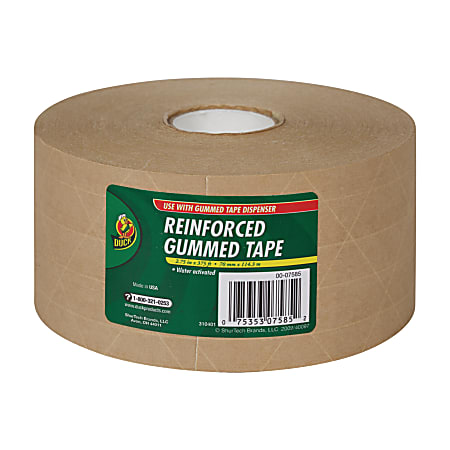 Duck® Reinforced Kraft Gummed Paper Tape, 2 3/4" x 125 Yd.
