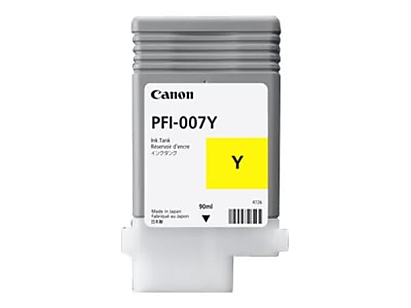 Canon PFI-007Y Original Ink Cartridge - Dye Yellow - Inkjet