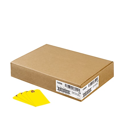 Avery® Colored Shipping Tags - 4.75" Length x 2.37" Width - 1000 / Box - Yellow