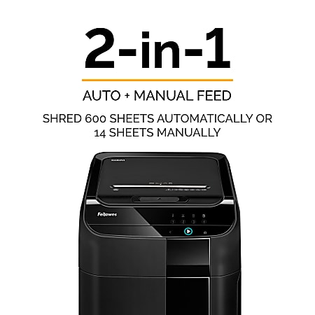 Fellowes AutoMax 600M Auto Feed Micro Cut 600 Sheet Shredder Black