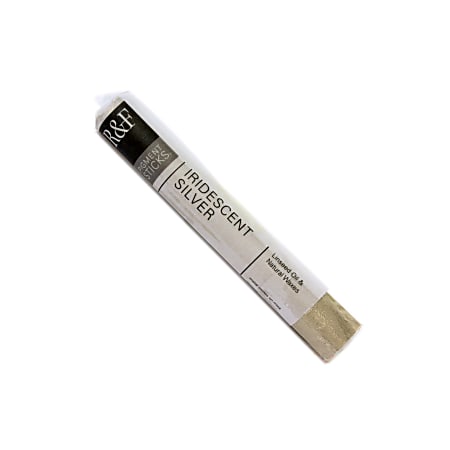 R & F Handmade Paints Pigment Sticks, 38 mL, Iridescent Silver