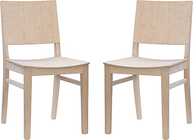Linon Doncaster Side Chairs, Unfinished, Set Of 2 Chairs