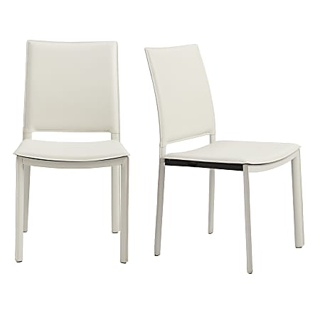 Eurostyle Kate Dining Chairs, White, Set Of 2 Chairs