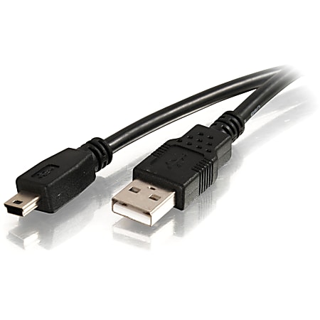 C2G 6.6ft USB Cable USB A to USB A Cable USB 2.0 Black MM Type A Male USB  Type A Male USB 6.56ft Black - Office Depot
