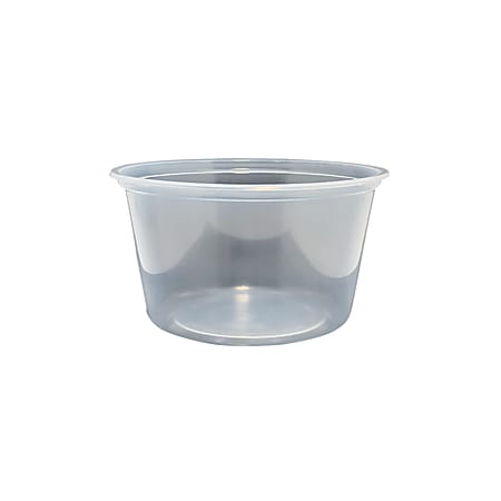 Edris Plastics PP Deli Containers, 12 Oz, Clear, Pack Of 500 Cups
