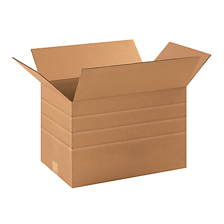 Partners Brand Multi-Depth Corrugated Cartons, 11" x 17 1/4" x 11 1/2", Kraft, Pack Of 25