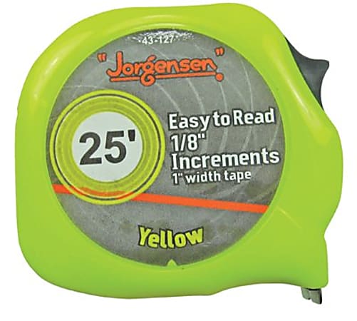 25"X1" E-Z READ TAPE MEASURE NEON YELLOW