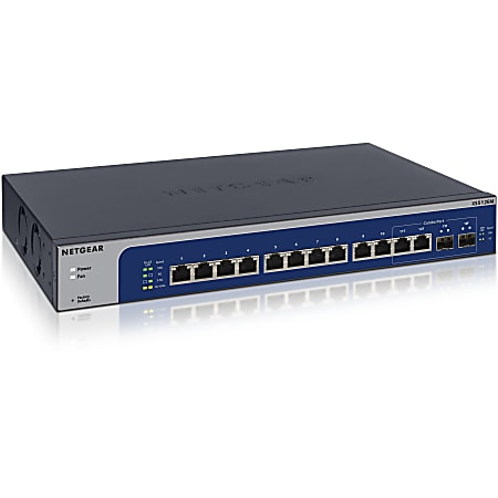 Netgear 12-Port 10-Gigabit/Multi-Gigabit Ethernet Smart Managed Plus Switch (XS512EM) - 12 Ports - Manageable - XS512EM100NAS
