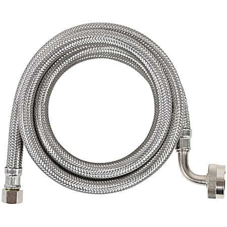 Certified Appliance Accessories Braided Stainless Steel Dishwasher Connector with FGH Elbow - 60" - Silver, Stainless Steel - DW60SSL