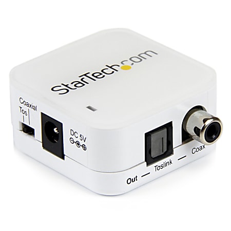StarTech.com Two Way Digital Coax to Toslink Optical Audio Converter Repeater - 1 x RCA