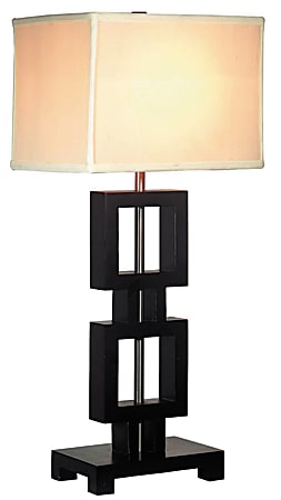 Kenroy Opex Table Lamp, Black/Cream