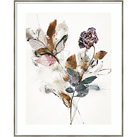 Amanti Art Playing Flower 1 by Design Fabrikken Wood Framed Wall Art Print, 33”W x 41”H, White