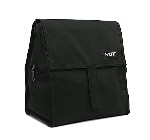 PackIt Freezable Lunch Bag Black Office Depot