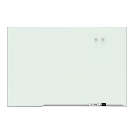 Quartet® Element™ Framed Magnetic Glass Dry-Erase Whiteboard, 85" x 48", Aluminum Frame With Silver Finish