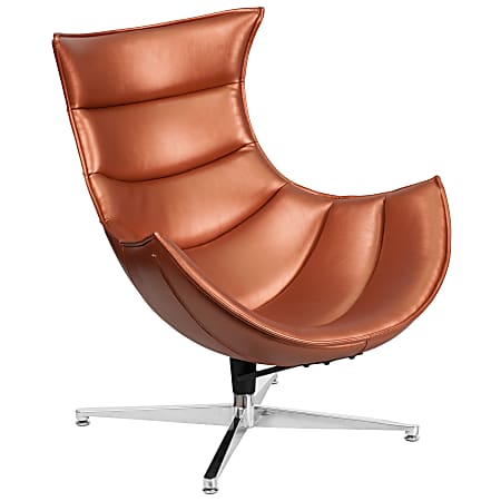 Flash Furniture Cocoon Swivel Chair, Copper/Silver