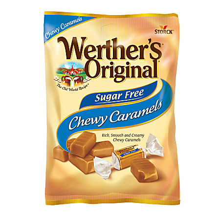 Werther&#x27;s Original Sugar-Free Chewy Caramel Candy, 1.46 Oz,