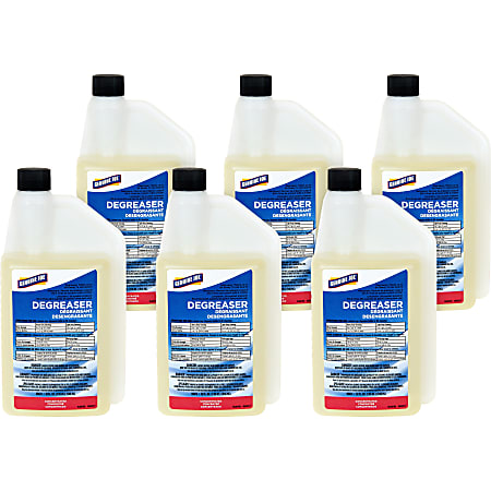 Genuine Joe Degreaser - Ready-To-Use/Concentrate Liquid - 32 fl oz (1 quart) - 6 / Carton - Amber