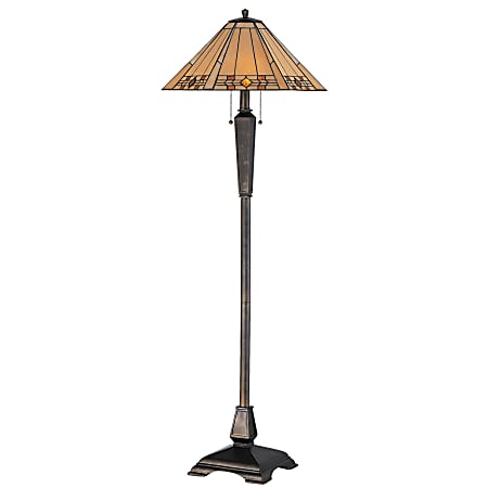 Kenroy 59" Willow Floor Lamp, Bronze/Honey/Amber