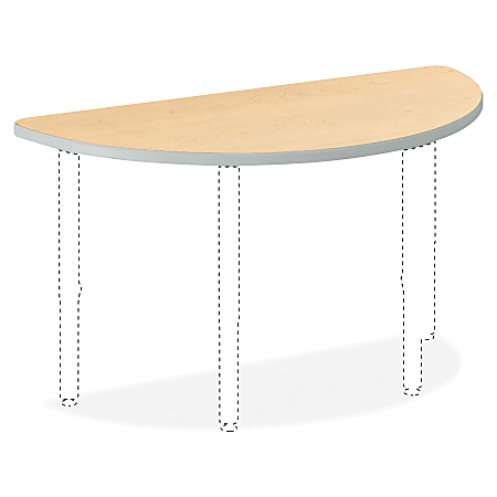 HON® Build Half-Round Table Top, 1 3/16"H x 60"W x 30"D, Natural Maple