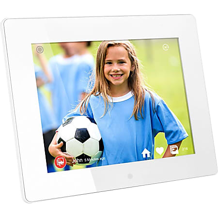 Aluratek AWDMPF8BB Wireless Digital Photo Frame, Black