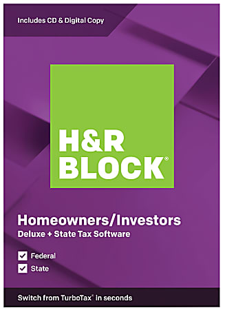 H&R Block® 2019, Deluxe + State, For PC/Mac®