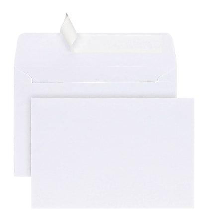 Office Depot® Brand Greeting Card Envelopes, A4, 4-1/4” x 6-1/4”, Clean Seal, White, Box Of 25