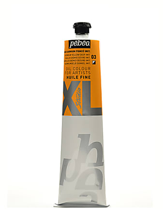 Pebeo Studio XL Oil Paint, 200 mL, Cadmium Yellow Deep Hue, Pack Of 2