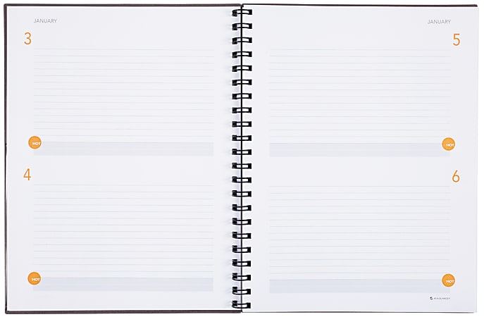 AT A GLANCE Undated Planning Notebook 8 12 x 11 2 Days Per Page Gray 80 ...