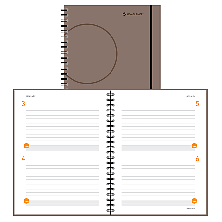 AT-A-GLANCE® Undated Planning Notebook, 8 1/2" x 11", 2 Days Per Page, Gray (80-6204-30)