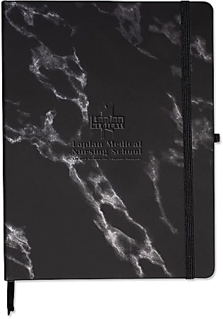 Leeman Large Bound Softcover Marble Notebook, 5-1/2" x 10", 96 Sheets