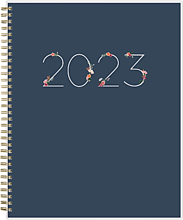 Blue Sky WeeklyMonthly Planning Calendar 8 12 x 11 Ashlyn Navy Clear
