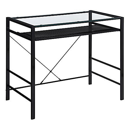 Office Star™ Zephyr 36"W Computer Desk, Clear/Black