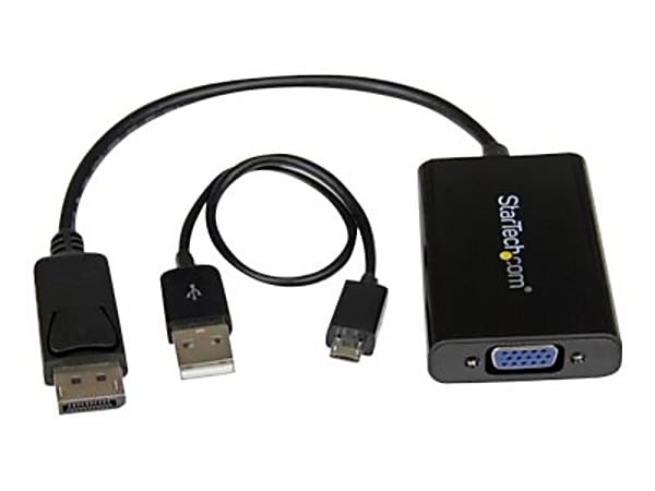 StarTech.com DisplayPort to VGA Adapter with Audio - 1920x1200 - DP to VGA Converter  - DP2VGAA