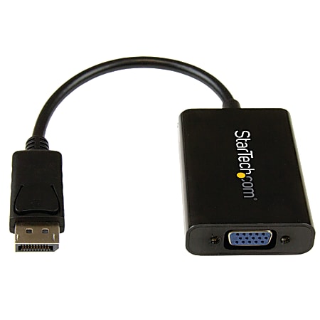 StarTech.com DisplayPort To VGA Adapter With Audio, DP To VGA Converter, Black