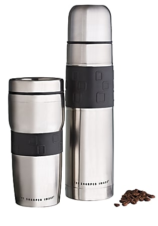 Sharper Image Thermobottle And Travel Mug Gift Set, Stainless Steel