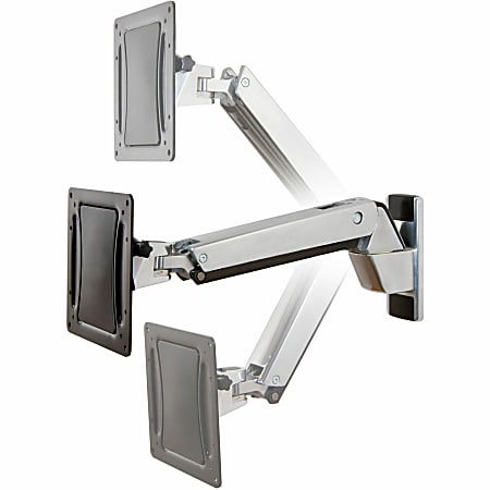 Ergotron Mounting Arm for Flat Panel Display - Polished Aluminum, Black - 30" to 55" Screen Support - 45296026