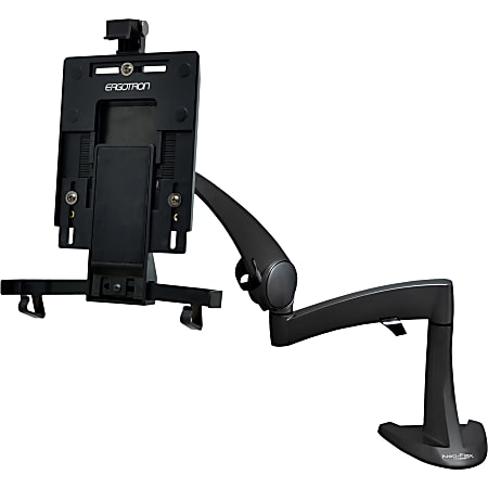 Ergotron Neo-Flex Mounting Arm for iPad, Flat Panel Display - Black - 10" to 22" Screen Support - 18 lb Load Capacity - 75 x 75, 100 x 100 - VESA Mount Compatible