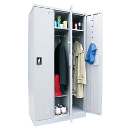 Atlantic Metal Industries Storage In A Snap Lockers, Single Tier, 3 Wide, Dove Gray