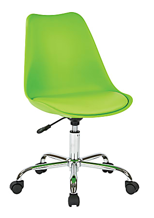 Ave Six Emerson Mid-Back Chair, Green/Silver