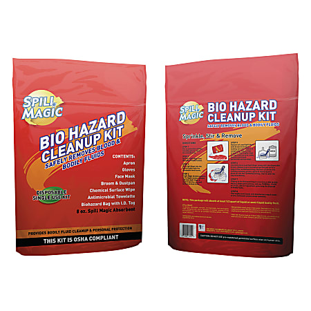Spill Magic Biohazard Spill Cleanup Kit, 9" x 3/4"