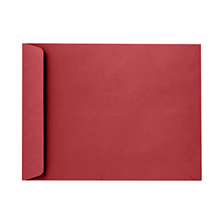 LUX Open-End 9" x 12" Envelopes, Peel & Press Closure, Ruby Red, Pack Of 1,000