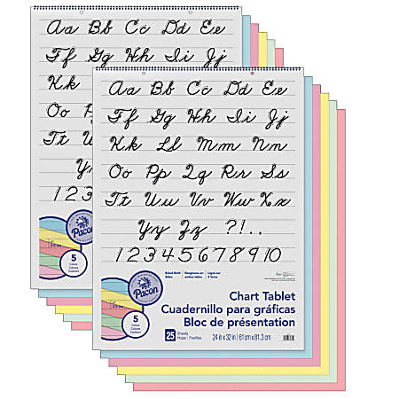 Pacon® Colored Paper Chart Tablets, 24" x 32",