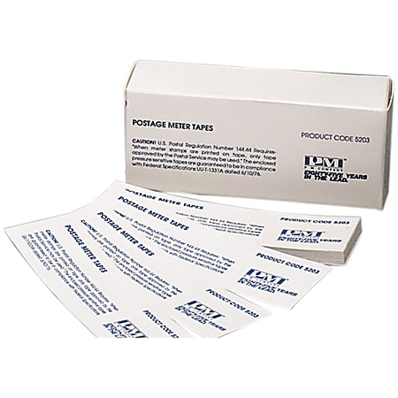 PM™ Company Pressure-Sensitive Postage Meter Labels, PMF5203, Rectangle, 1 21/32" x 5 1/2", Pack Of 300