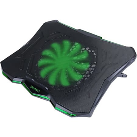 Enhance Cryogen 5 Laptop Cooling Pad (Green) - Upto 17" Screen Size Notebook Support - 1 Fan(s) - 800 rpm - 471.3 gal/min - Metal Mesh - Green