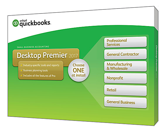 Intuit® QuickBooks® Desktop Premier 2017, Disc