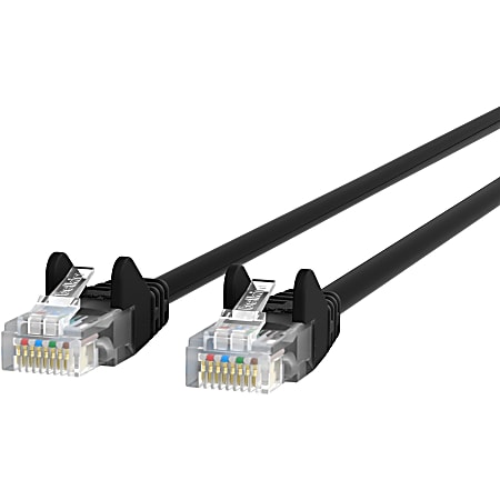 Belkin Cat.6 Snagless Patch Cable - RJ-45 Male - RJ-45 Male - 3ft - Black