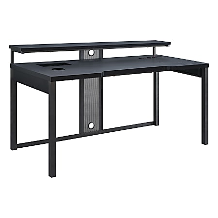 Office Star&trade; Adaptor 63"W Gaming Computer Desk, Black