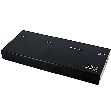 StarTech.com 2 Port DVI Video Splitter with Audio - Split a DVI source with audio to two displays - dvi video splitter - ST122DVIA