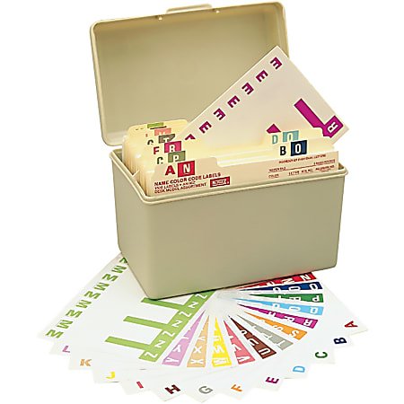 Smead® NCC Alphaz® Permanent Color-Coded Name Label Kit, NCC-ADU, Box Of 1,500 Labels
